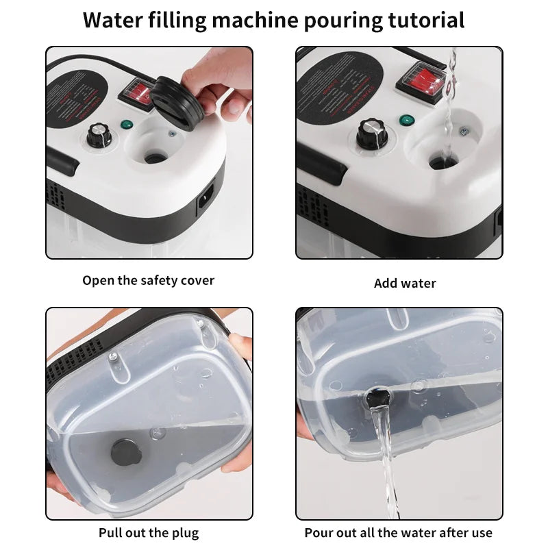 2500W High And Temperature Handheld Steam Cleaners Air Conditioner Kitchen Hood Car Steam Clean Machine Floor and More Cleaning - Kimlud