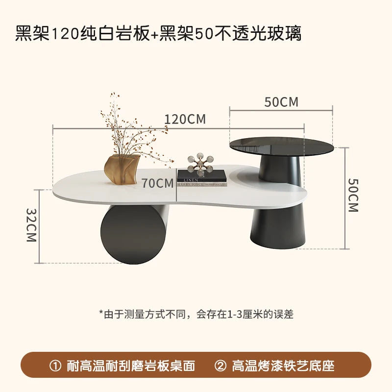 Creative Aesthetic Side Table Luxury Space Saving Coffee Tables Minimalist Modern Mesa De Centro De Sala Living Room Furniture - Kimlud