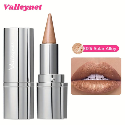 Metallic Lipstick Longlasting Glitter Lip Glaze Waterproof Moisturize Red Luminous liptint Shimmer Shiny Lipgloss Makeup