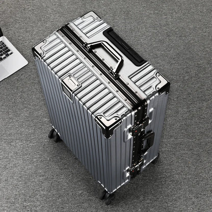 Travel Suitcase Aluminum Frame 20 Inch Carrier Suitcase 0n Wheels Durable Password Suitcase 26/28/30  Large Capacity Luggage