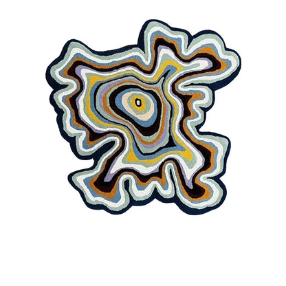 Creative Design Living Room Decoration Carpet Irregular Rainbow Rugs for Bedroom Fluffy Soft Dopamine Plush Rug Home Thick Mat