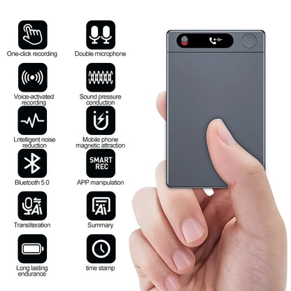 Smart AI Recording Device with WiFi Quick Charge Large Memory Noise Reduction Function Portable Voice Activated Dictaphone