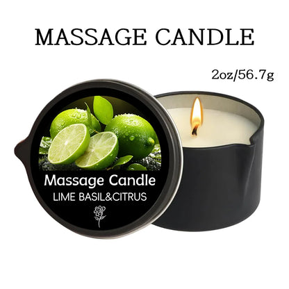 1PC Massage Oil Candles，luxury aromatherapy candles，for Stress Relief and SkinMoisturizing, SM Product Scented Candle Body Oil