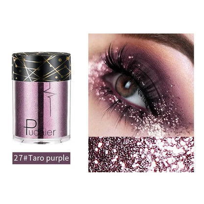 36 Colors Monochrome Eyeshadow Glitter Sequins High Gloss Face Body Glitter Pearlescent Easy-to-color Eye Shadow...