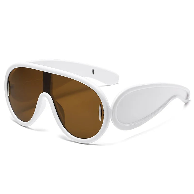 Exaggerate Vintage Round Sunglasses Women Men Circular Sun Glasses Big Eyewear Sunglasses for Male Female Special Shaped - Kimlud