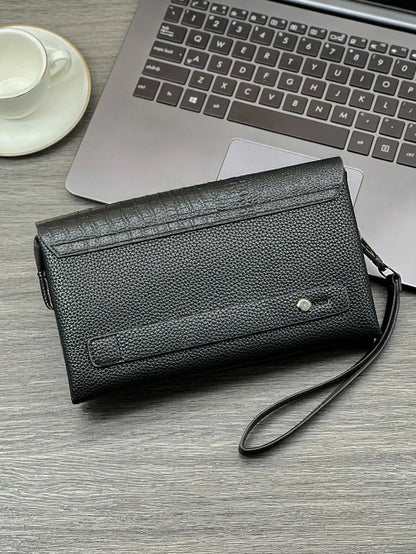 Fashion Crocodile Pattern Clutch Bag Business Portable Large Capacity Multifunctional Handbag Flap Zipper Clutch Bag |...