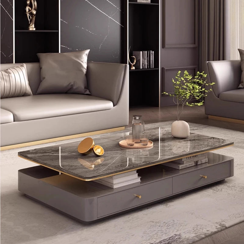 Italian Designer Aesthetic Coffee Table Modern Drawer Unique Luxury Coffee Table Living Room Stolik Kawowy Salon...