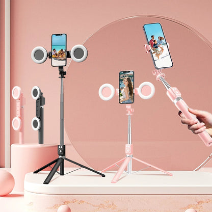 Multi-functional Selfie Stick Magnetic Mobile Phone Holder Live Broadcast Portable Anti-shake Handheld