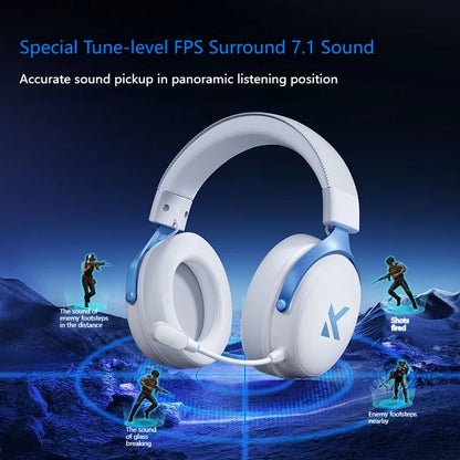 Mchose V9 Pro E-Sports Gaming Headphone Bluetooth Tri-Mode Wireless 7.1 Noise Reduction Moving Coil Low Latency Mic Headphone