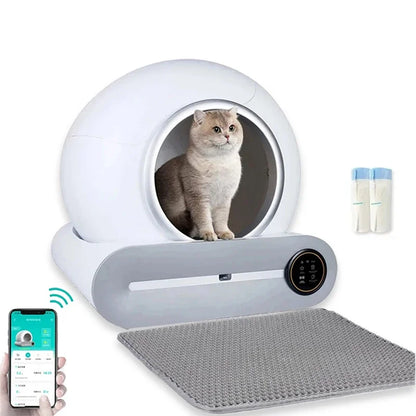 65L Automatic Smart Cat Litter Box Self Cleaning Fully Enclosed Large Cat Toilet Litter Tray | Kimlud Luxury Rug