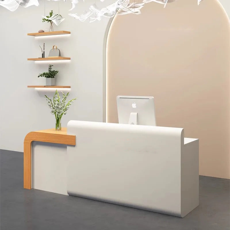Shop Salon Reception Desks Long Hotel Welcome European Nail Reception Desks Aesthetic Restaurant Scrivania Lounge...