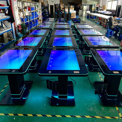 43-Inch Digital Game Table Interactive Table Restaurant Game Table with Touch Screen Desk with Light Emitting Diode Light
