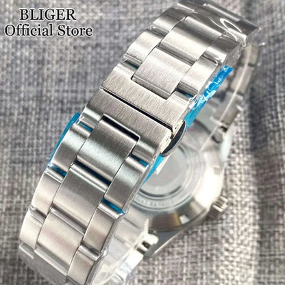 Tandorio 20ATM Waterproof Diver 36mm Field Watch Men NH35 Mechanical Movt Black White Dial Luminous Sapphire Glass 3.8 Auto Date