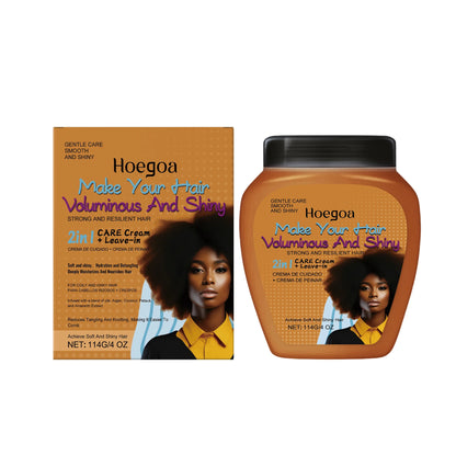 Leave-In Conditioner Cream with Plant Keratin & Argan Oil - Repairing & Frizz Control for Dry Damaged Curly Hair Shine...