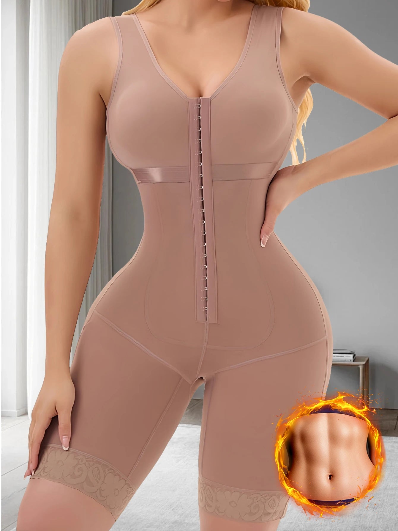 Women's Postpartum Shapewear Full Body Tummy Control Girdle  Postoperative Compression Faja for Belly Fat Waist Sculpting