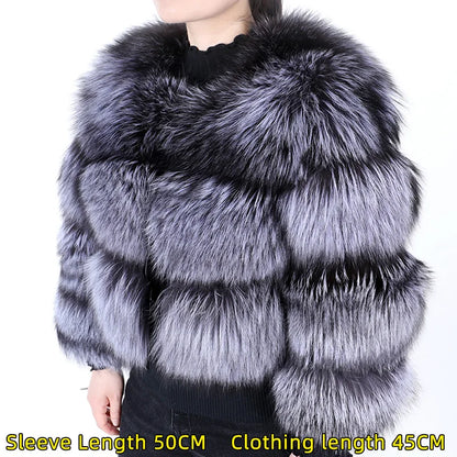 2024 maomaokong Super Hot Winter Women Luxury Thick Real Raccoon Fur Coat Natural Fox Fur Jacket Plus Size Jackets Female Vest