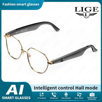 AI smart glasses AI intelligent voice video real-time translation Multiple lenses such as sunglasses,myopia,can be configured