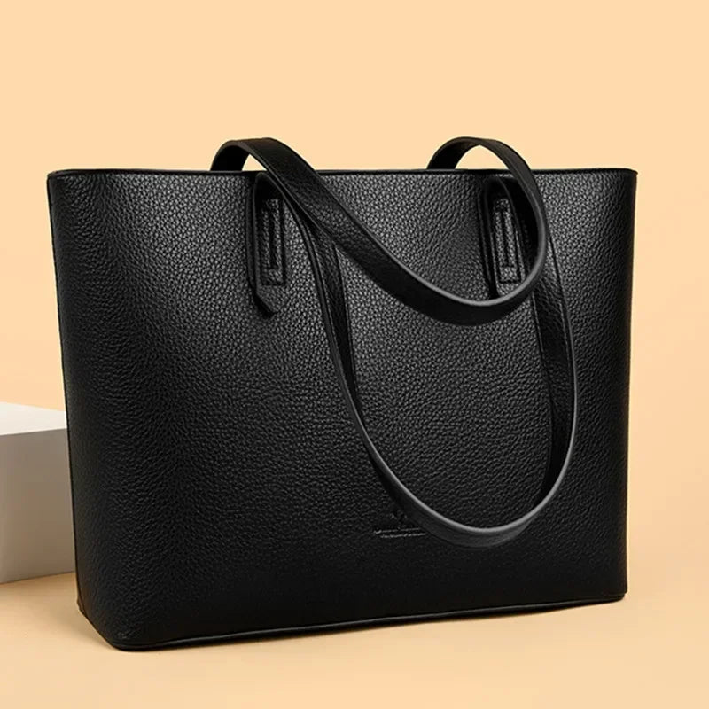 Genuine High Quality Large Capacity Shoulder Bag Female Tote Bag New Luxury Designer Handbag For Fashion Women Brand Shopper Bag - Kimlud
