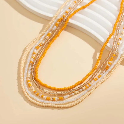 5Pcs/set Bohemian Coloful Rice Bead Waist Chain for Women Sexy Multilayer Elastic Beaded Belt Belly Chain Beach Body...