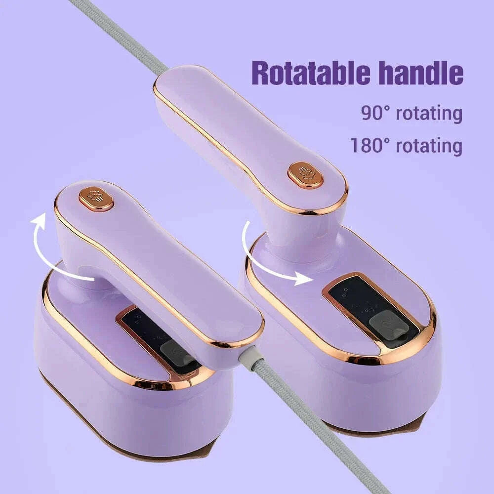 Micro Steam Iron, Travel Steamer for Clothes Portable Mini Steam Iron, 970W Handheld Steamer Dry and Wet Ironing for Home,Travel