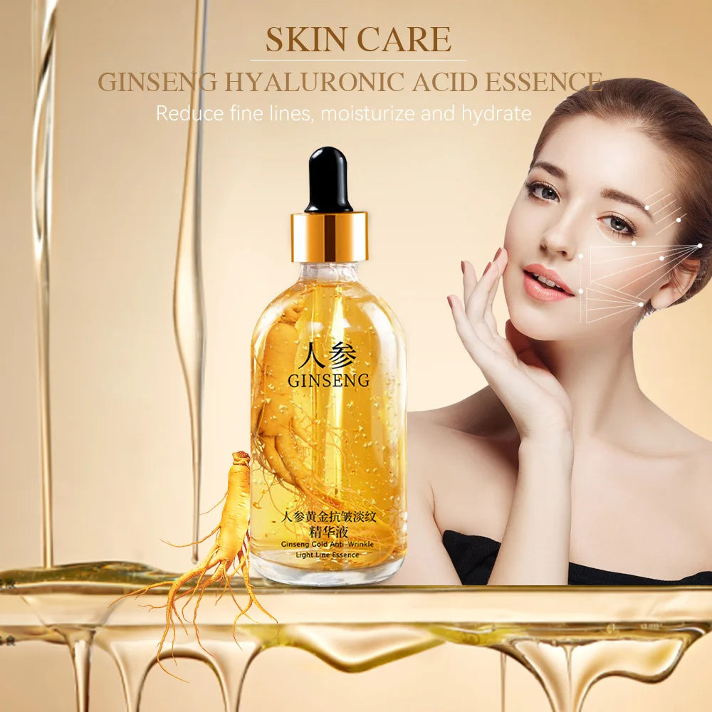 100ml 24k Gold Hyaluronic Acid Nicotinamide Face Serum Anti Aging Facial Lifting Collagen Essence Skin Care Whitening Serum - Kimlud