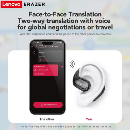 ERAZER XT66PRO Bluetooth Earphones ASMR Headsets DIY APP AI Translator Earbuds Wireless Headphones 13 Hours long life Display - Kimlud