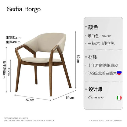 Nordic Simple Chair Solid Wood Italian Lounge Clear Aesthetics Modern Chairs Designer Entrance Minimalist Muebles...