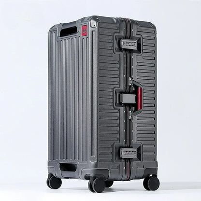 20 Inch Cabin Rolling Luggage Multifunctional Travel Suitcase Password Lock Omni-directional Wheel Rolling Luggage Case