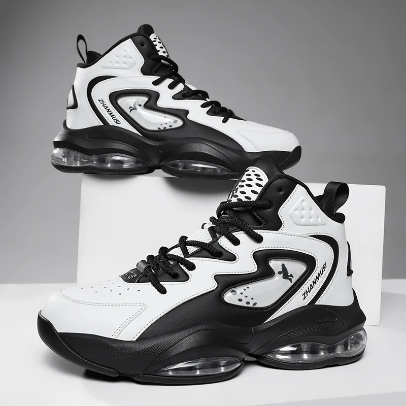 Men's Basketball Shoes Breathable Cushioning Non-Slip Wearable Runing Shoes Gym Training Athletic Basketball Sneakers for Women