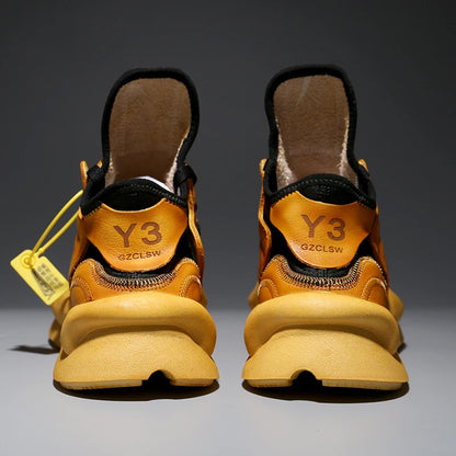 Handcrafted Casual Shoes For Men In Calf Leather Round-toe Men's Sneakers Women's Sneakers Sports Shoes For Women Size 35-46 - Kimlud