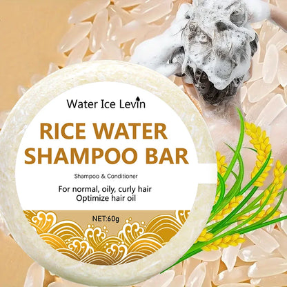 Organic Rice Shampoo Soap Bar Oil Free Conditioning Soap Rice Water Protein Nourishing Anti-loss Hair Hair Growth Soap...