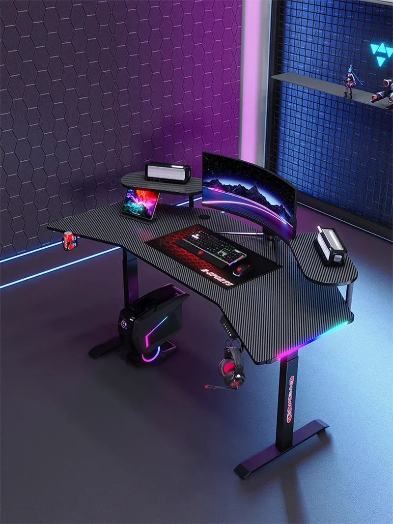Upscale Lifting Mesa Gamer Computer Desks Simple Manmade Board Gaming Desk Light Luxury Household Bedroom E-sports Gaming Table