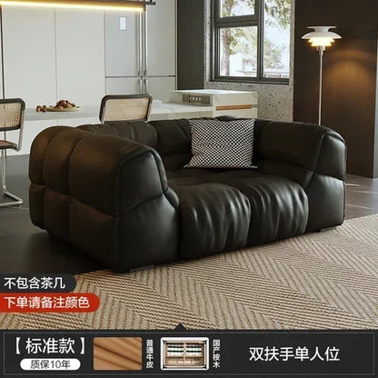 Puff Leather Sofa Bedrooms Comfortable Reclining Luxury Designer Lazy Sofa Modern Minimalist Sofy Do Salonu Home...