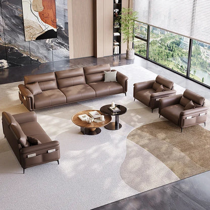 Leather Modern Living Room Sofas Nordic Minimalist Lazy Luxury Living Room Sofas Europe Recliner Woonkamer Banken...