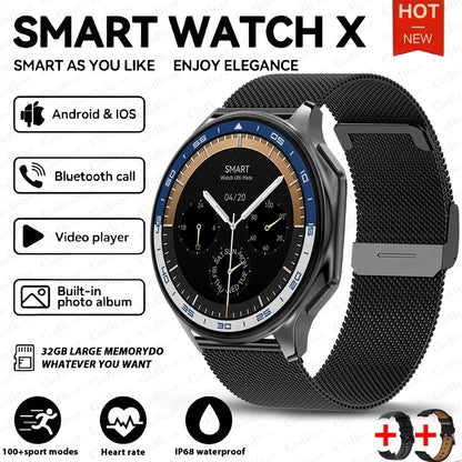 2025 OPPO New Watch X High-end Business Watch 32GB Large Memory Smartwatch Men's Sports Waterproof Smart Watch Watch IOS
