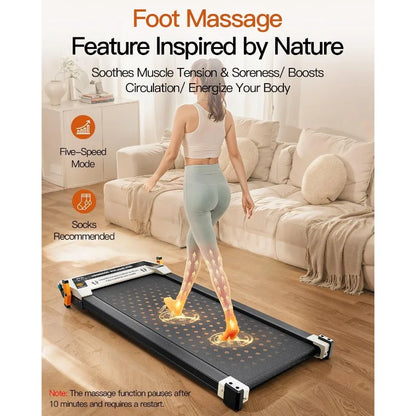 Walking Pad with Incline Under Desk Treadmill with 2 Control Options Ultra Slim Design and Double Shock Absorption LED...