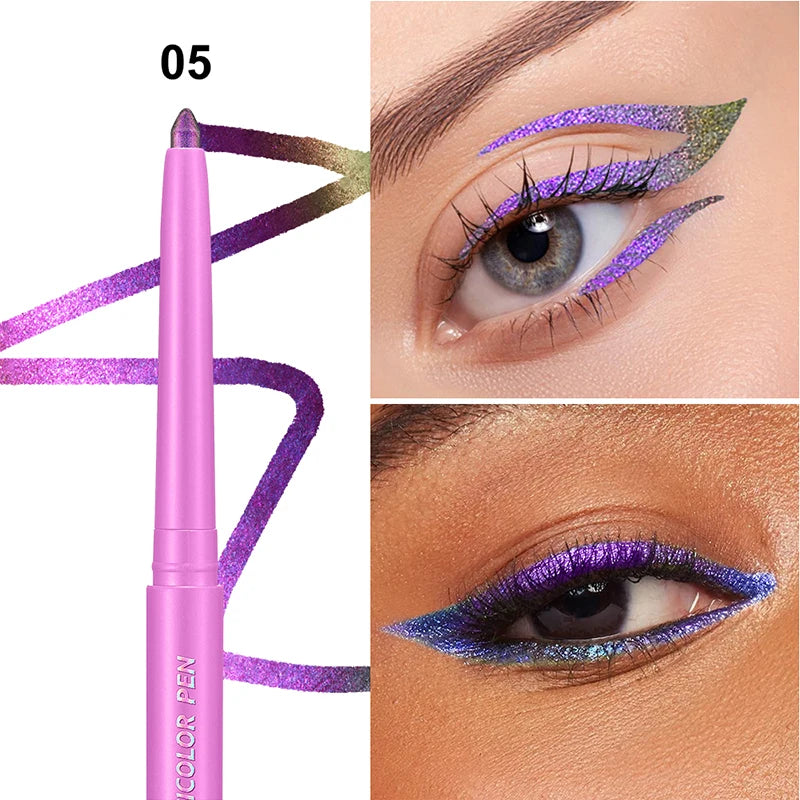 The color-changing eyeshadow stick eyeliner is waterproof and has smooth color, comfortable to use, and can last for a long tim