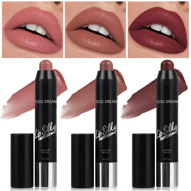 Matte Lipstick Pencil Waterproof Long Lasting Non-Stick Cup Lip Stain Tint Cosmetic Nude Lipstick Pen Makeup Maquillage