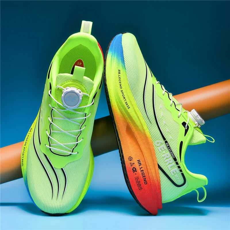 Professional Sports Running Shoes For Men Marathon Air Cushion Carbon Plate Double-layer Mesh Women Athletic Racing Sneakers - Kimlud