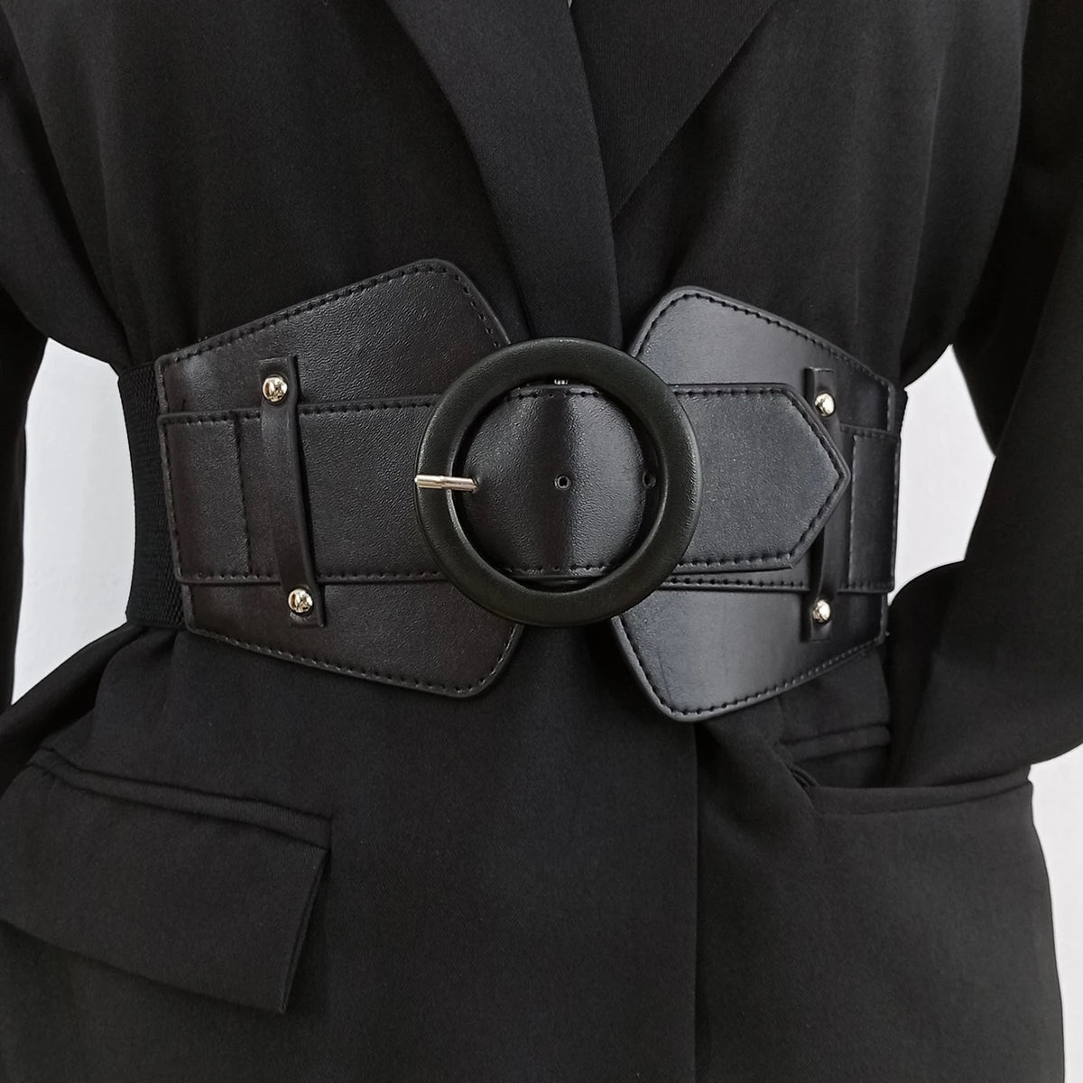 Red Wide Stretch Cummerbunds Female Waist Elastic White Corset Belts For Women Big Plus Size Dress Belt Easy Waistband...