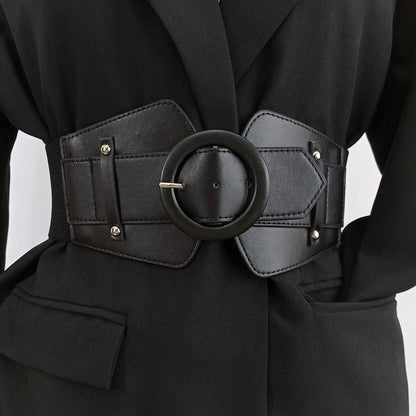 Red Wide Stretch Cummerbunds Female Waist Elastic White Corset Belts For Women Big Plus Size Dress Belt Easy Waistband...