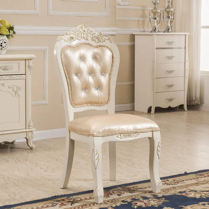 European Light Luxury Chairs Simple Solid Wood Party Unusual Adult Restaurant Chairs Design Comfy Lounge Stoel Home Furniture - Kimlud