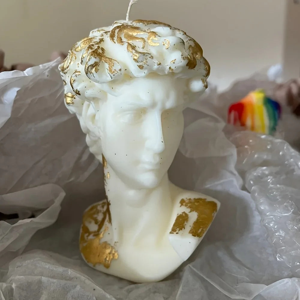 David Shape Silicone Scented Candle Mold DIY 3D Portrait Resin Mould Human Body Gypsum Making Tool Craft Gifts Home Decor