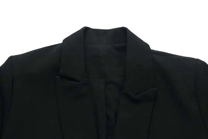 DEAT Fashion Women's Suit Dress Notched Doube Breasted Irregular Hem Lace Spliced Slim Suit Jackets Summer 2024 New Tide 7AB4231