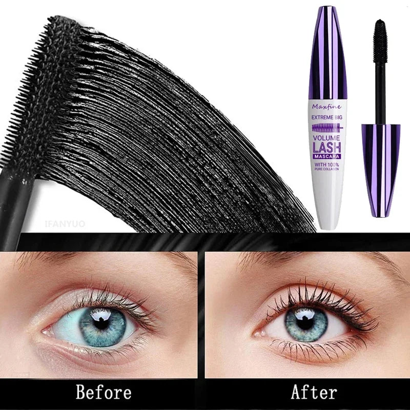 Colorful 5D Volume Mascara Lasting Styling Waterproof Quick Dry Blue Purple Curling Lengthen Long Eyelash Silk Extension...