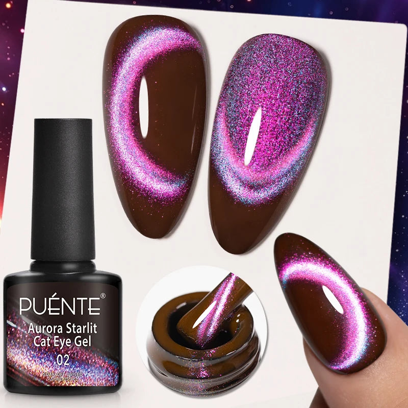 7.5ML Sparkling Reflective Glitter Gel Nail Polish Pink Purple Red Blue Colors Dark Flashing Nail Gel Soak Off UV Nail Varnish
