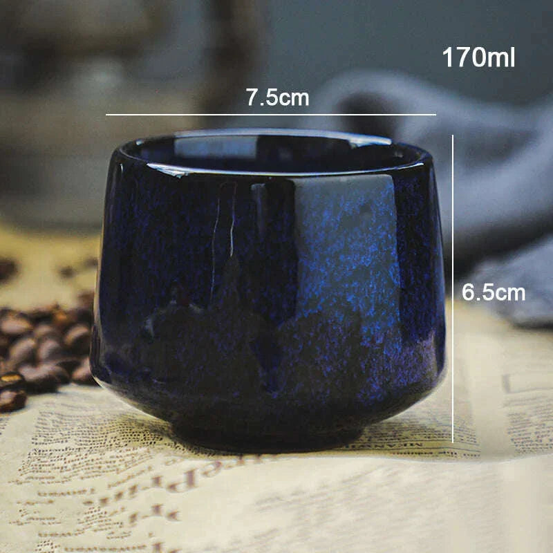 Best Selling Colorful Reactive glaze Ceramic Coffee Mug 170ml Ceramic Espresso Tea Cup Home Office Lacquered water cups