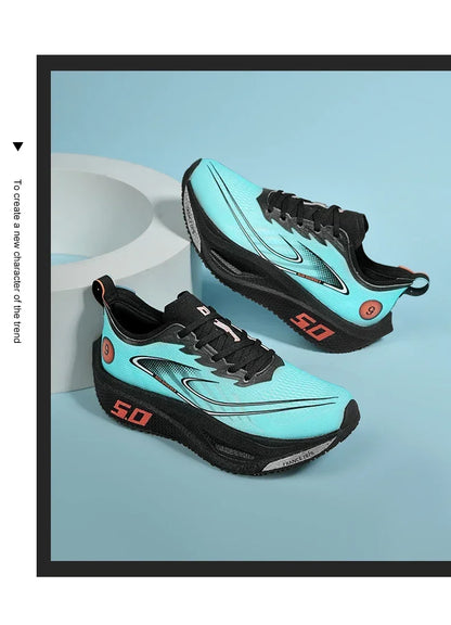 Unisex 2025 Full Carbon Plate Running Shoes Professional Marathon Racing Lightweight Bounce Cushion Breathable Sports Sneakers