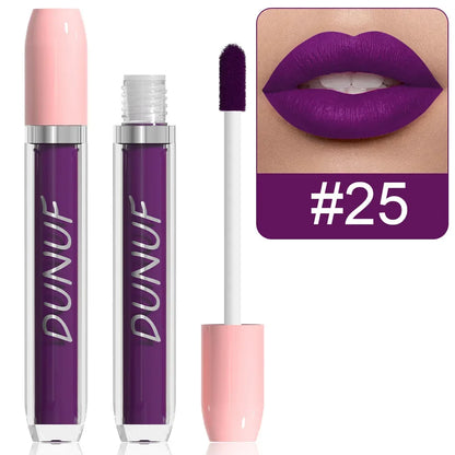 25 Color Velvet Matte Lipstick Liquid Waterproof Sexy Red Matte Lip Glaze Non-Stick Halloween Makeup Not Easy To Fade...