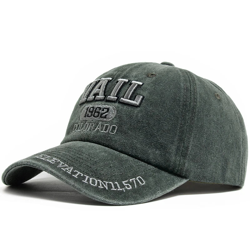 Men's Baseball Cap Fashion VAIL Letter Embroidered Cotton Soft Top Women Hats Summer Casual Travel Visor Caps Trucker...